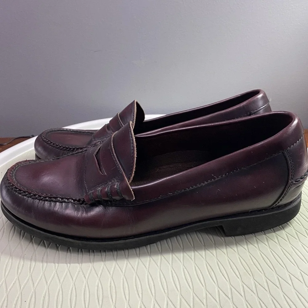 Men's Rockport Penny Loafers Sz.11W Burgundy Slip-On Shoes Comfort‎ DMX Wedding